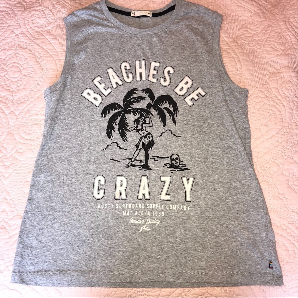 RUSTY sleeveless beach top NEW